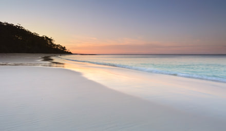 Sundown on Murrays Beach in Booderee National Park Jervis Bay.