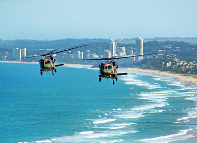 Black Hawk over Gold Coast