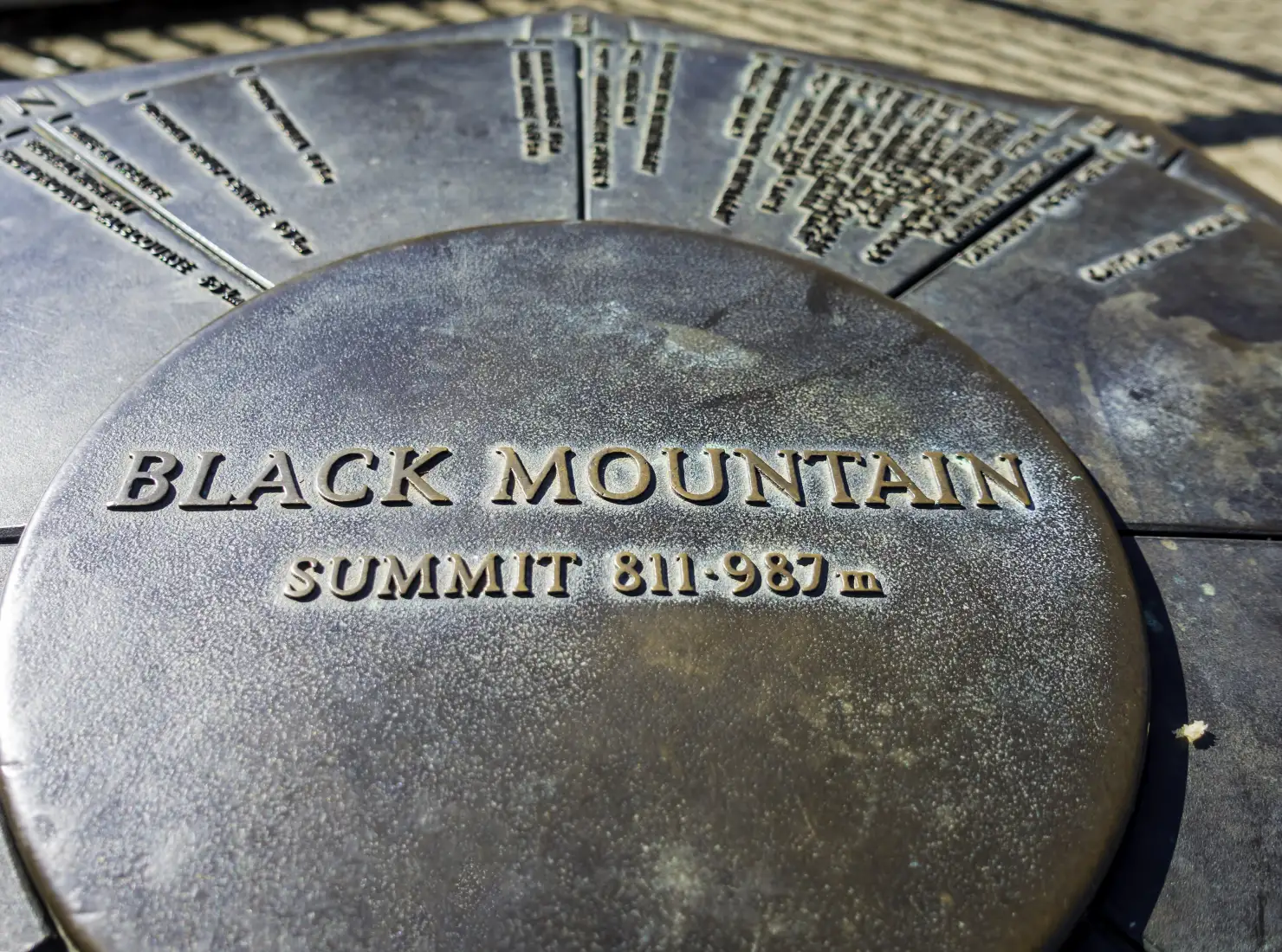 Plaque at the Base of Black Mountain